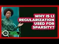 Why Is L1 Regularization Used For Sparsity
