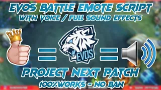 new update script battle emote evos with sound u0026 backup file mobile legends