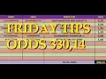 FRIDAY 19 - FOOTBALL 1X2 BETTING PREDICTIONS