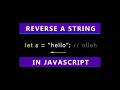 JavaScript How To Reverse String split reverse join for loop