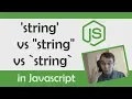 Details about declaring a string in Javascript 2019