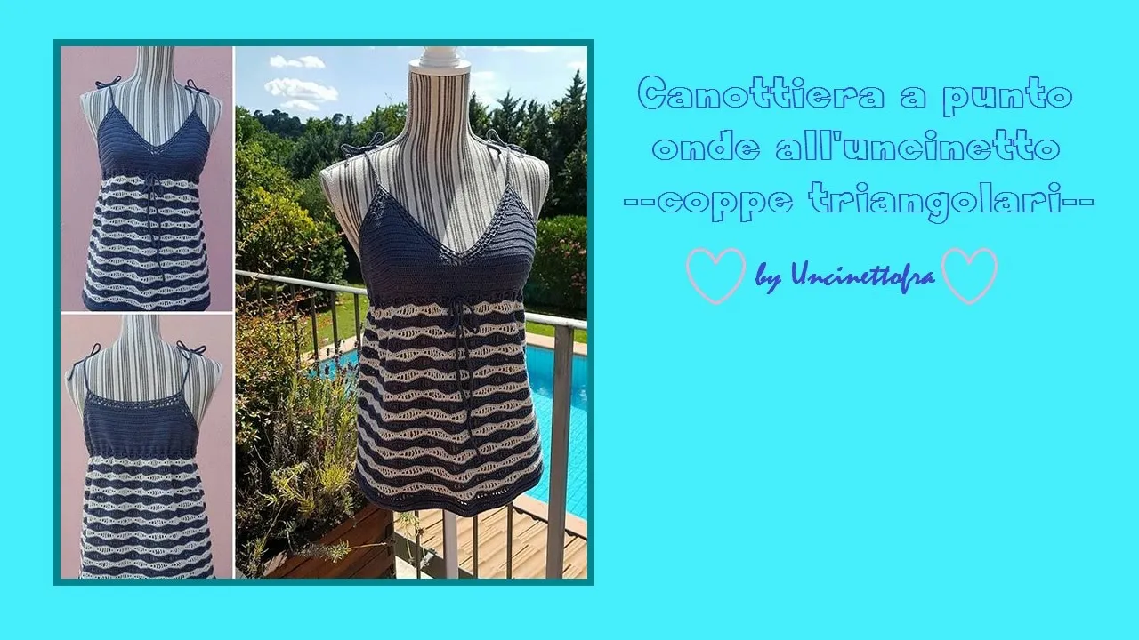 canottiera coppe triangolari (DAY 3) -15 minuti con Uncinettofra-