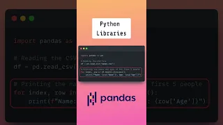Pandas in 60 Seconds in Python