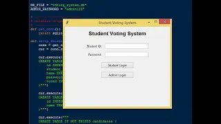 Student Voting System Using SQLite and Tkinter