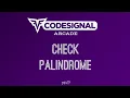 Check Palindrome Codesignal Solutions