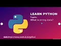 What is string data type in python Python for Beginners EEEHUB