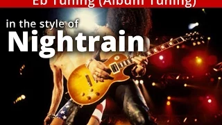 Download 'Nightrain' - Eb tuning - GUNS n ROSES style A minor GUITAR Solo BACKING TRACK MP3