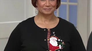 Quacker Factory Snap Button Front Holiday Knit Cardigan on QVC