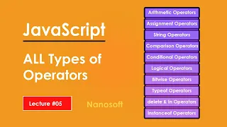 Learn JavaScript All Types of JavaScript Operators Lecture Nanosoft