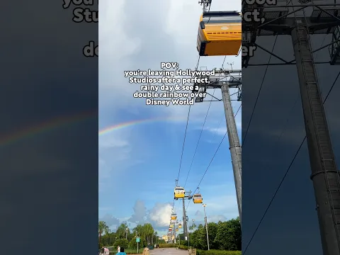 a double rainbow in disney world 🌈