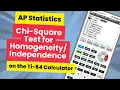 AP Stats Review How to Use Calculator for a Chi-Square Test
