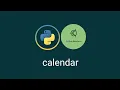 Calendar - Python Exercise