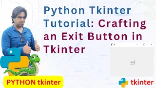 Python GUI Development Crafting an Exit Button in Tkinter In Hindi