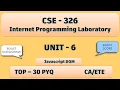 CSE 326 UNIT - 6 Internet Programing CA MTE ETE practice revision
