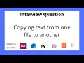 Copying line from one file to another Interview Question