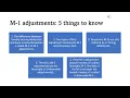 M-1 adjustment 5 things to know