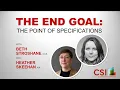 SPECS 101 Class 1 The Point of Specifications