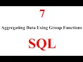 Aggregating Data Using Group Functions by SQL