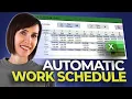Create a Self-Updating Work Schedule in Excel Free Template
