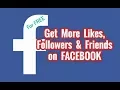 HOW TO GET MORE FACEBOOK LIKES AND FOLLOWERS