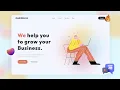 Create An Animated Landing Page With GSAP Flowmorphism Background Speed Code
