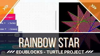 Edublock Tutorial Rainbow Star Turtle Project Python