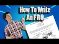 How To Write An FRQ Free Response Questions for AP Human Geography