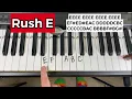 EASY Rush E Piano Tutorial With Letters