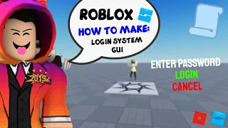 ROBLOX STUDIO How to make a Login System GUI