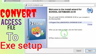how to convert access database ACCDB file to EXE setup for installation