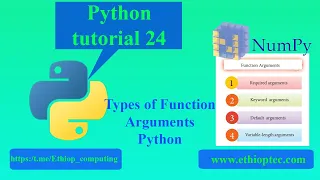 Python tutorial 24 Type of function arguments computing