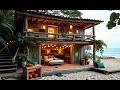 🌊 Relaxing Beach Music | 2+ Hours of Calm with Ocean Sounds & Picturesque Seaside Homes 🏝️🎶