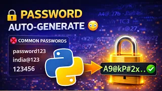Strong Password Python khud bana de Random Password Generator Hindi