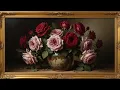 Frame TV Art with Music Roses Romantic Valentine s Day Vintage Oil Paintings Relaxing Music
