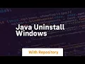 java uninstall windows