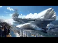 How US Navy Launches Its Brand New Aircraft Carrier Onto The Sea
