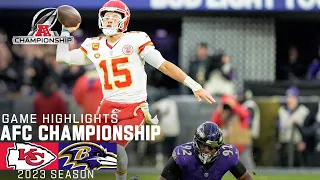 Kansas City Chiefs vs Baltimore Ravens Game Highlights 2023 AFC Championship