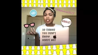 Snapchat Q A 20 Things You Didn t Know About Me Season 1 Ep 6
