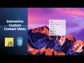 Interactive custom context Menu