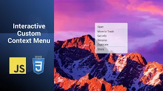 Interactive custom context Menu