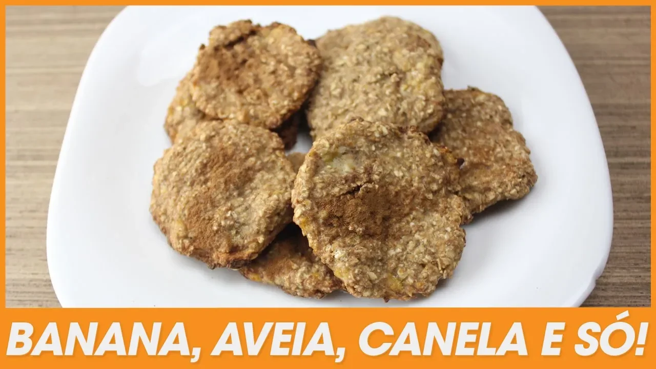 COOKIE FIT DE BANANA, AVEIA E CANELA