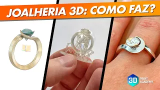 Impressão 3D para o VALIOSO mercado de Joalheria: COMO FAZ?