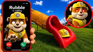 PAW PATROL IN MY HOUSE IN REAL LIFE! MY DRONE CAUGHT SLIDE EATER vs CHASE, MARSHALL, SKY, RUBBLE