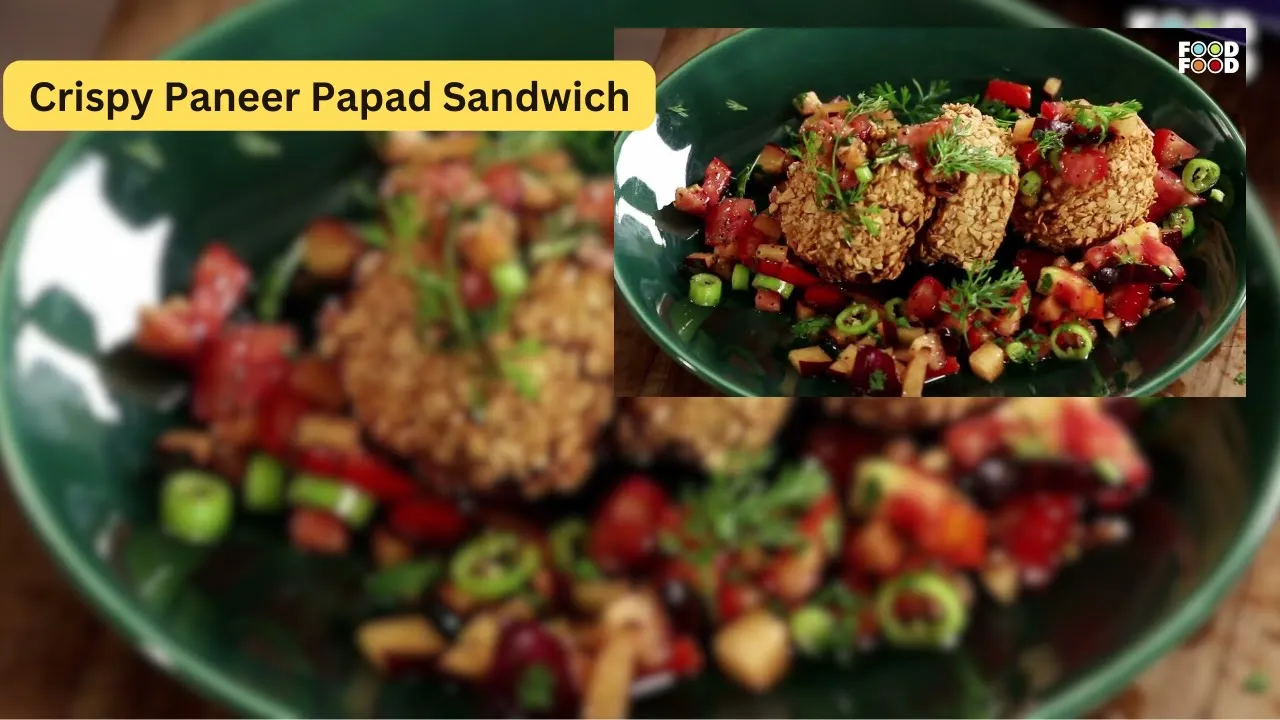          Crispy Paneer Papad Sandwich   Sandwich Recipe in Hindi