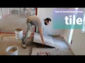 Large format tile installation