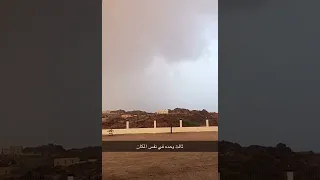 برق ورعد سبحان الله 