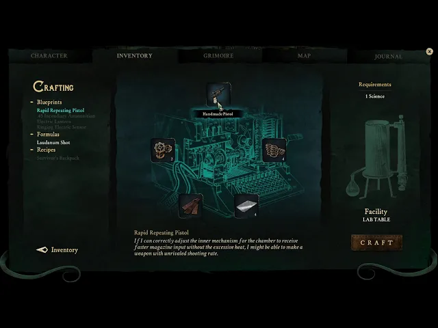 Crafting System of Stygian: Reign of the Old Ones