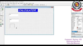Computer-CLASS-VIII - Chapter-7-Visual Basic Part-2 -LECTURE- 25th November -SESSION-2020-21