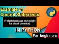 Example of Control Statement in Python Python Tutorial in Hindi With Notes