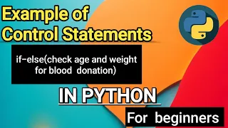 Example of Control Statement in Python Python Tutorial in Hindi With Notes